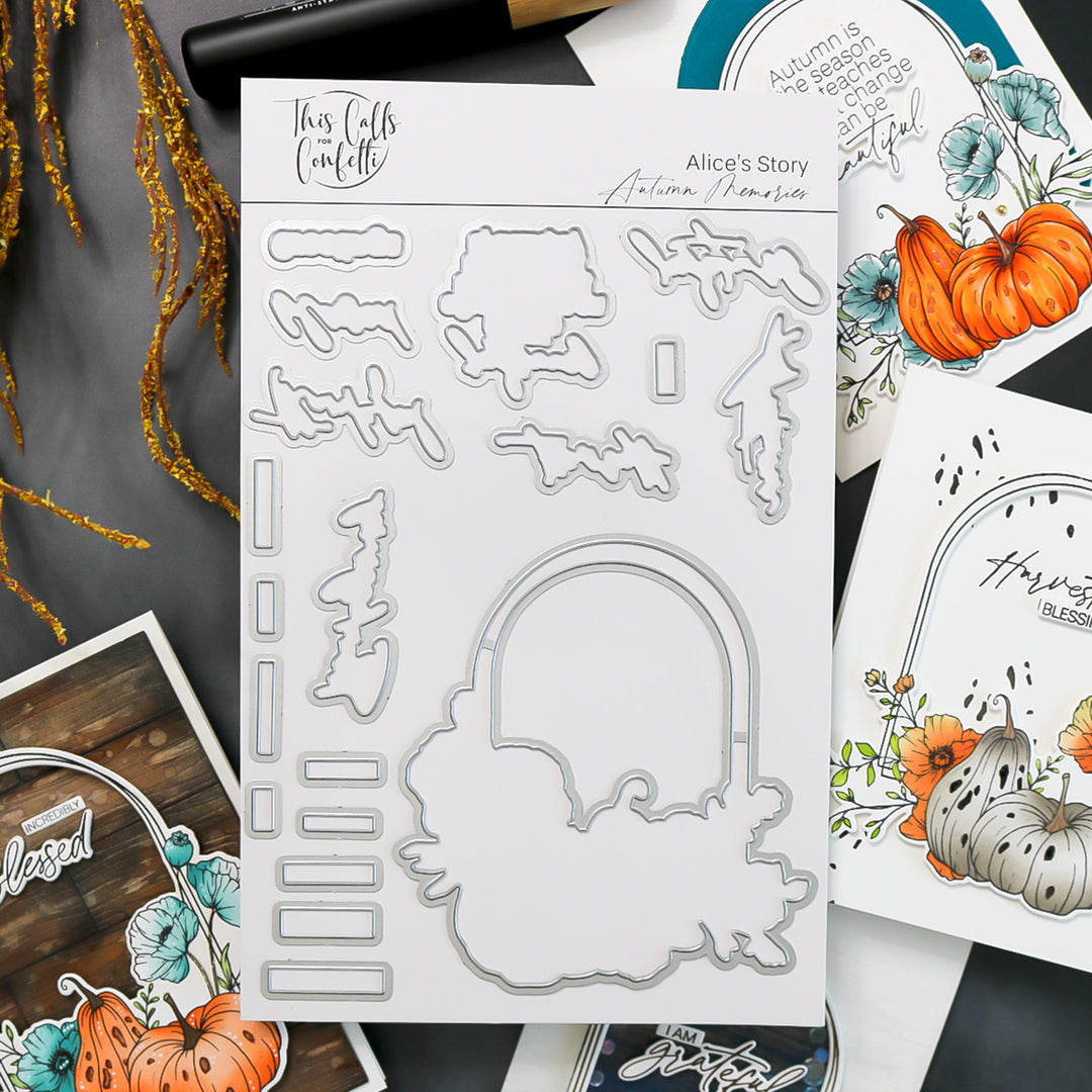 Alice's Story Autumn Memories Outline Die Set