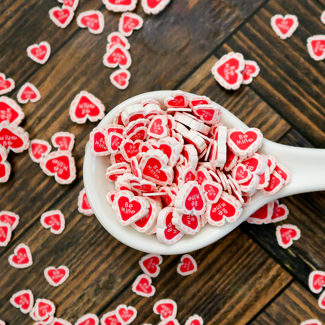 Be Mine Polymer Clay Confetti