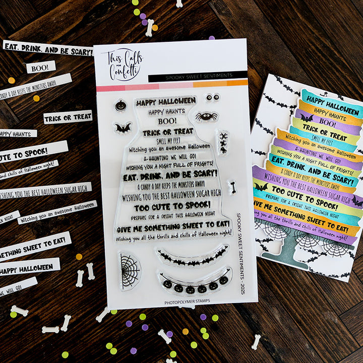 Spooky Sweet Sentiments 4x6 Stamp Set