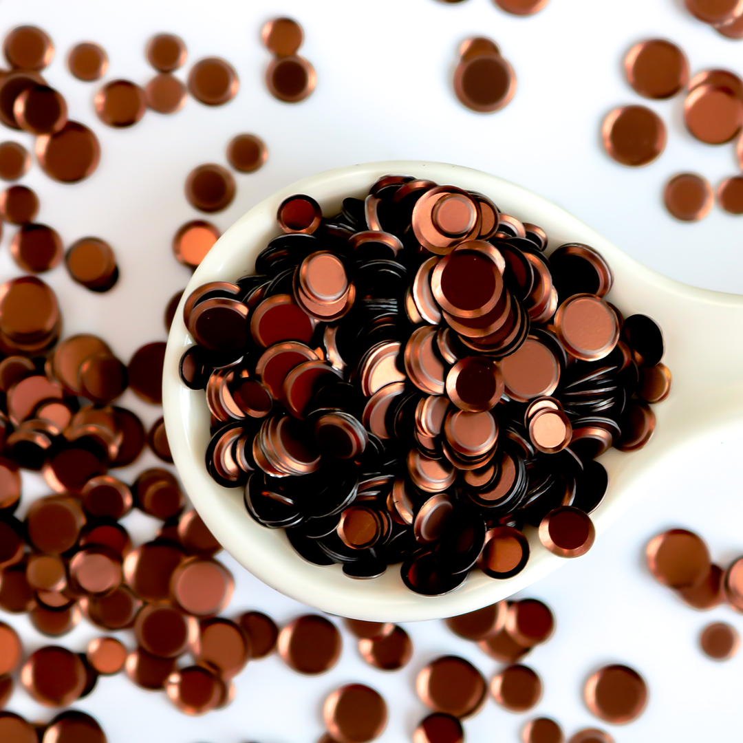 Satin Walnut Sequin Confetti