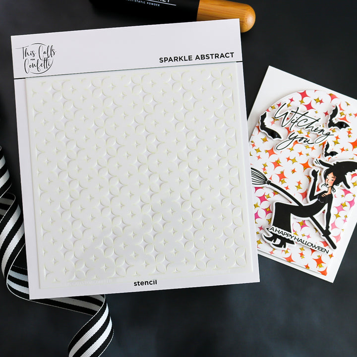 Sparkle Abstract 6x6 Stencil