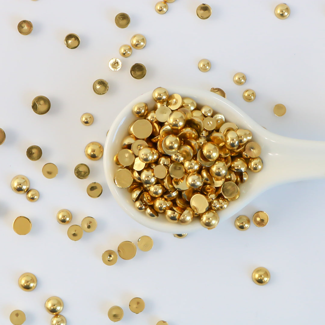 Gold Beads -Flatback