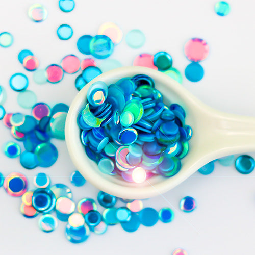 Turquoise Bokeh Confetti Sequins