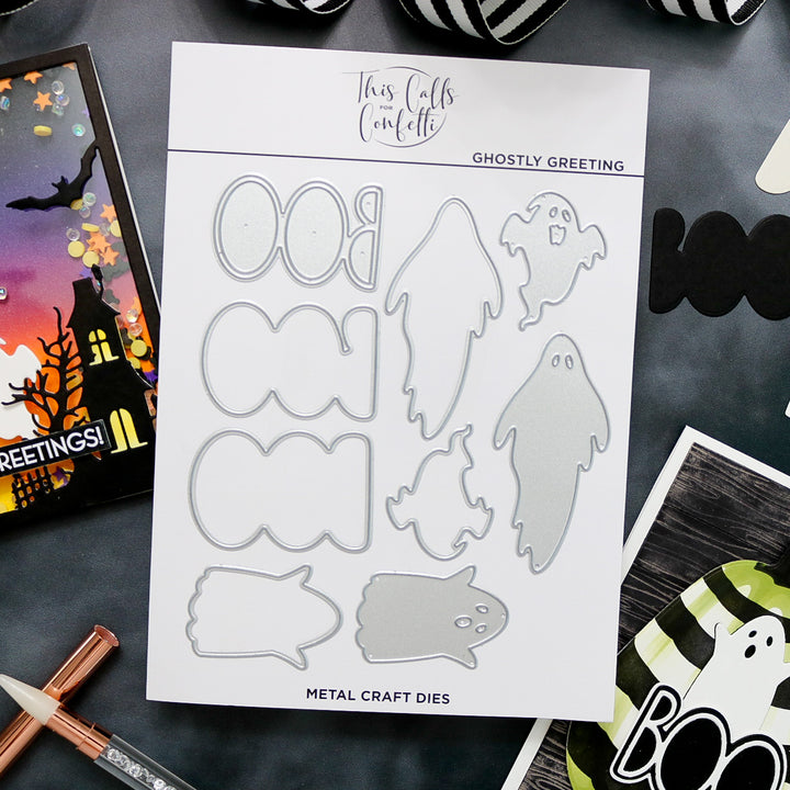 Ghostly Greeting Metal Craft Dies