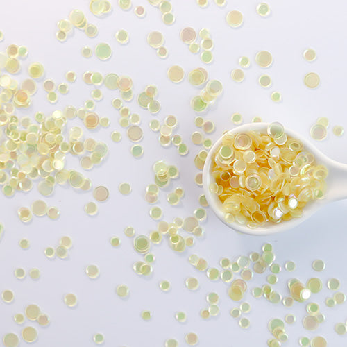 Iridescent Light Yellow Sequin Confetti