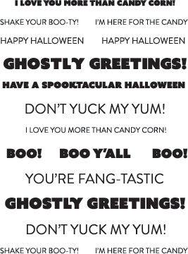 Halloween Cut Apart Sentiment Strips