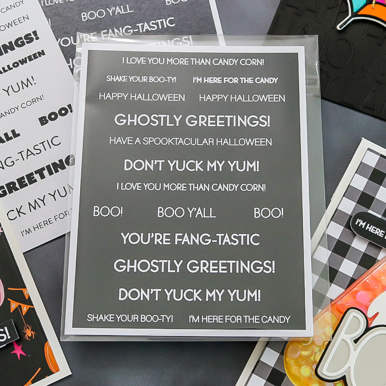 Halloween Cut Apart Sentiment Strips