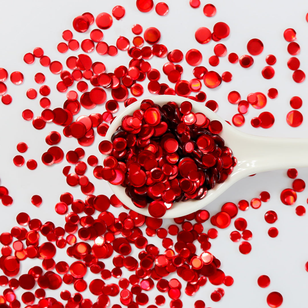 Metallic Red Hologram Sequin Confetti