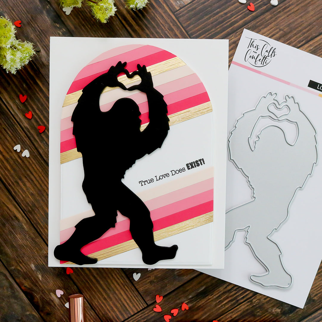 Love, Bigfoot Sentiments 3x4 Stamp Set