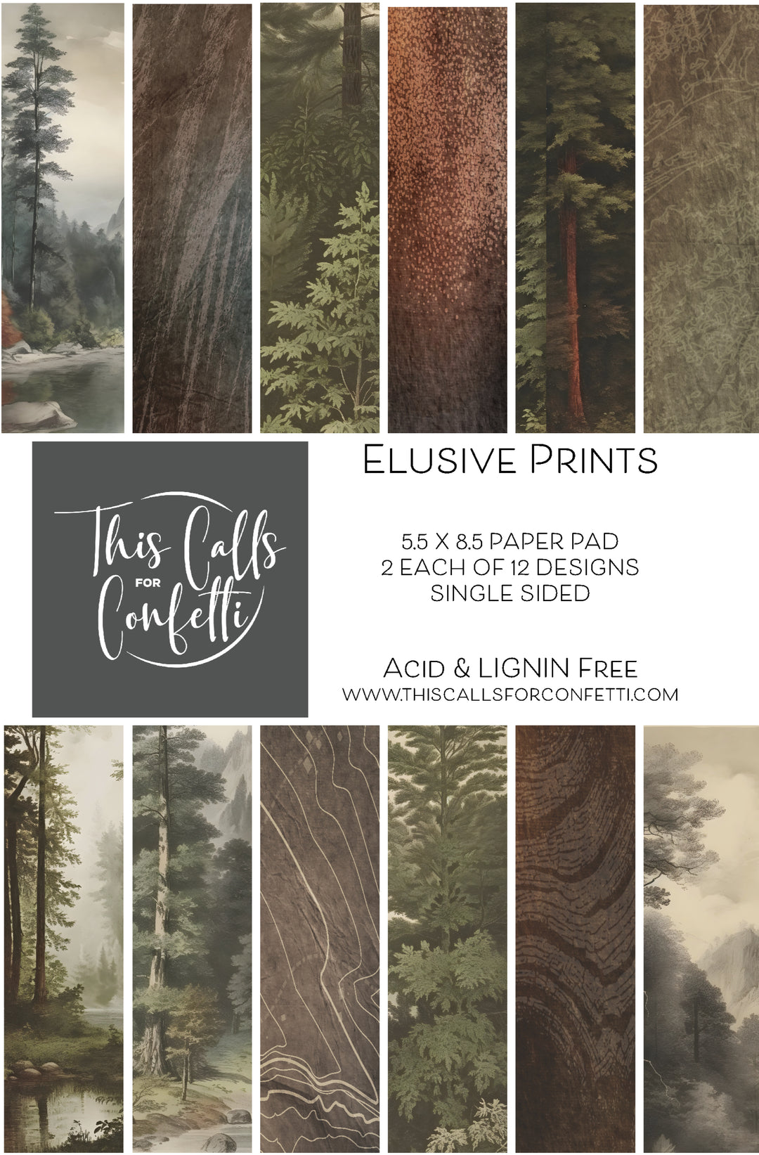 Elusive Prints  5.5 x 8.5 Paper Pad