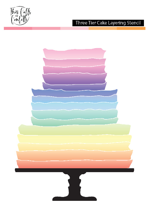 Three Tier Cake Layering Stencil and Die Bundle