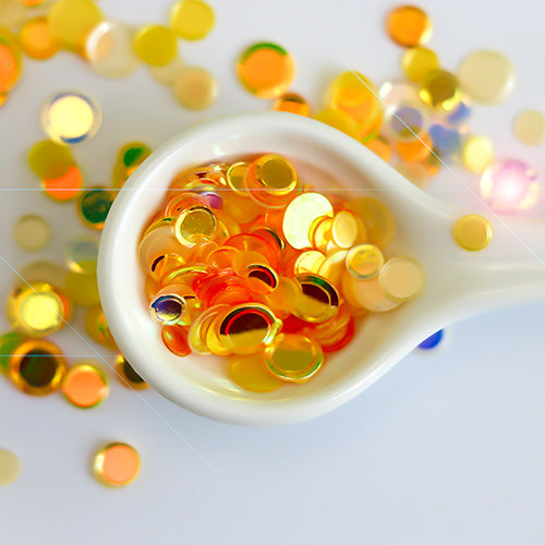 Yellow Bokeh Confetti Sequins