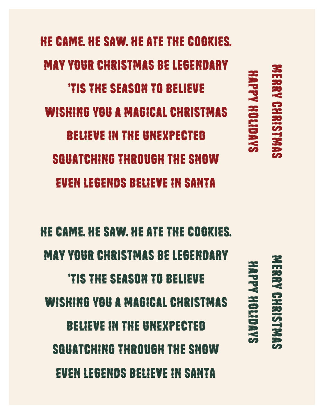 Creative Card Panels | A Legendary Christmas