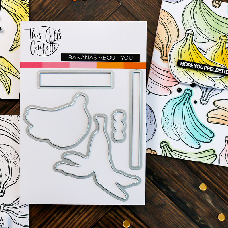 Bananas About You Outline Dies (5 pc)