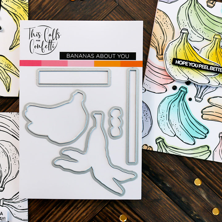 Bananas About You Outline Dies (5 pc)