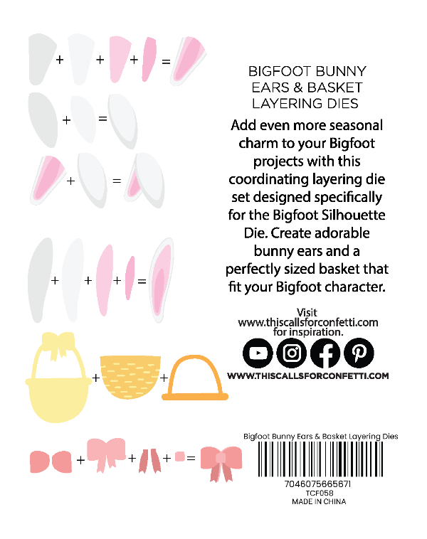 Metal Die | Bigfoot Bunny Ears &amp; Basket