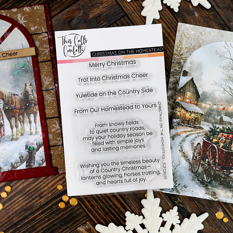 Christmas on the Homestead 3 x 4 Stamp Set