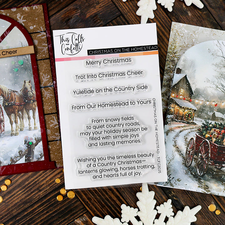 Christmas on the Homestead 3 x 4 Stamp Set