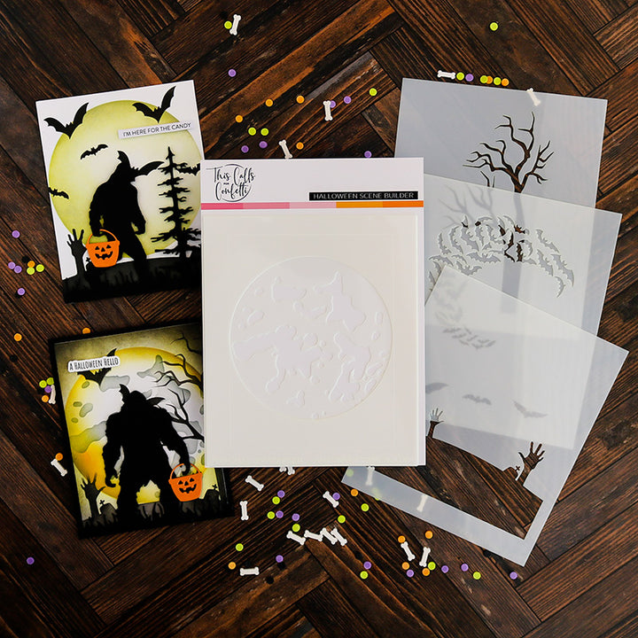 Halloween Scene Builder Stencil Set