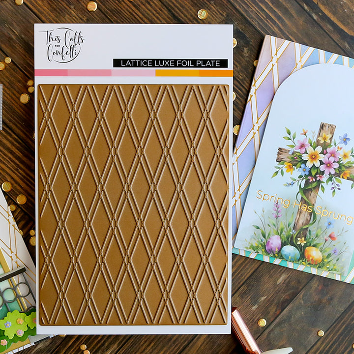 Hot Foil Plate | Lattice Luxe