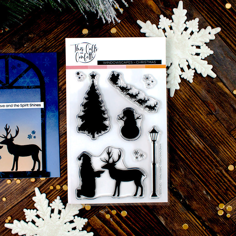 Windowscapes Christmas 4 x 6 Stamp Set
