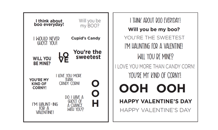 Chatty Valentine Sentiments Digital File